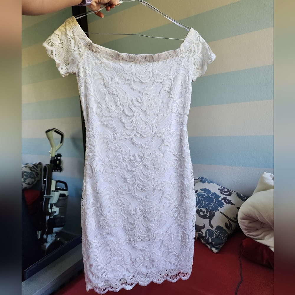 Ambiance White Lace Dress